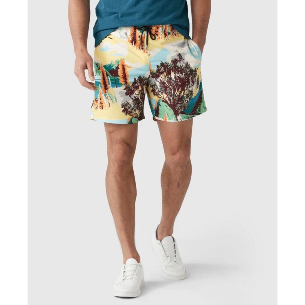 Rodd & Gunn Blue Gum Bay Swim Shorts – XL – Tropical Print – NWT